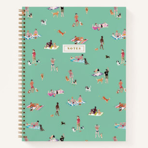 DUDES and DOGS BEACH Mint Notebook