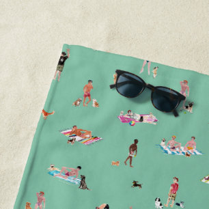 DUDES and DOGS BEACH Mint Towel