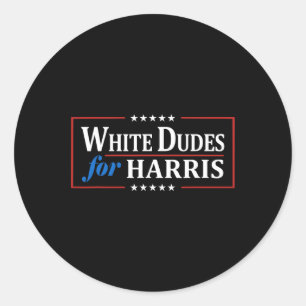 Dudes For Kamala-harris 2024 1 Classic Round Sticker