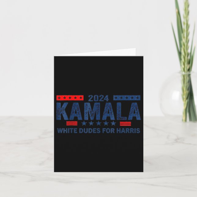 Dudes For Kamala Harris 6  Card (Front)