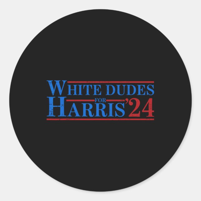 Dudes For Kamala Harris 7  Classic Round Sticker (Front)