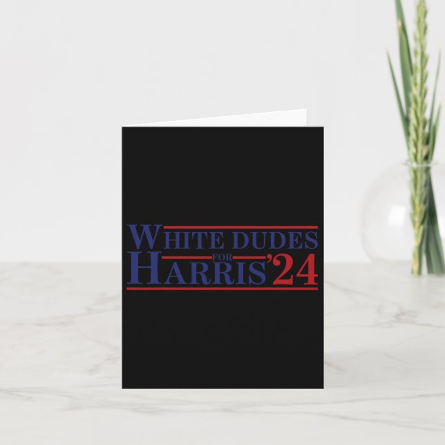 Dudes For Kamala Harris 8  Card (Front)