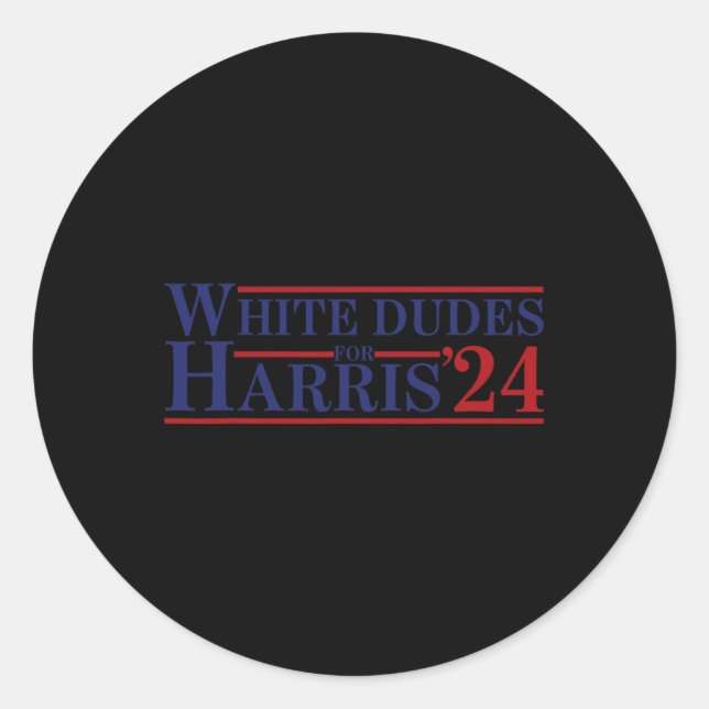 Dudes For Kamala Harris 8  Classic Round Sticker (Front)