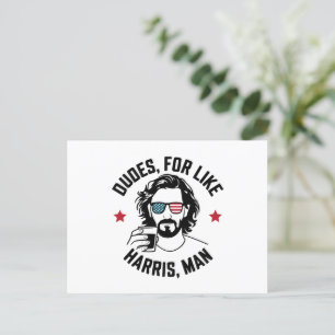 Dudes For Like Harris Man White Dudes For Harris Postcard