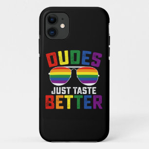 Dudes Just Taste Better Funny Gay LGBT Pride Case-Mate iPhone Case