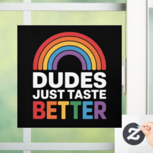 Dudes Just Taste Better Funny Gay Rainbow LGBTQ