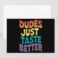 Dudes Just Taste Better Gay Pride Vintage