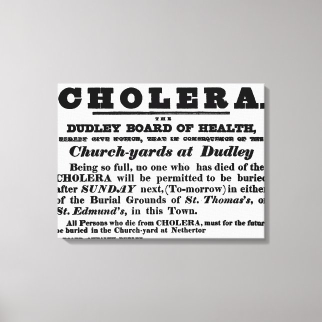 Dudley Board of Health Canvas Print (Front)