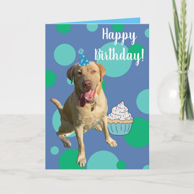 Dudley Labrador Birthday  Card (Front)