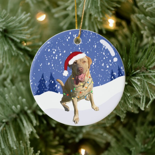Dudley Labrador Christmas  Ceramic Tree Decoration (Tree)