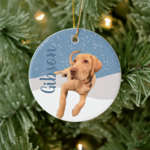 Dudley Labrador Christmas  Ceramic Tree Decoration