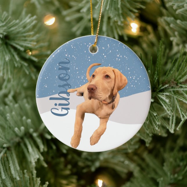 Dudley Labrador Christmas  Ceramic Tree Decoration (Tree)