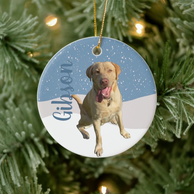 Dudley Labrador Christmas  Ceramic Tree Decoration (Tree)