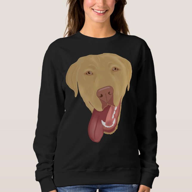 Dudley Labrador Retriever Puppy Face Sweatshirt (Front)