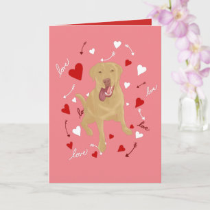 Dudley Labrador Retriever Valentines Day Card