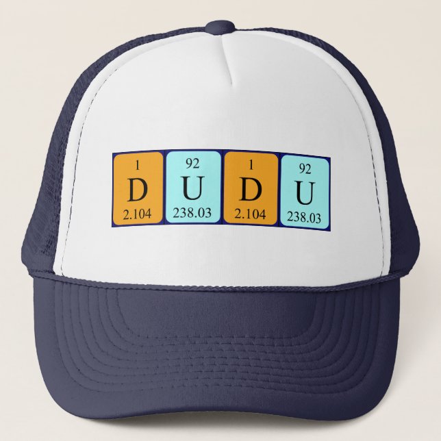 Dudu periodic table name hat (Front)
