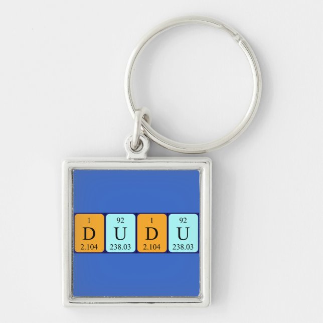Dudu periodic table name keyring (Front)