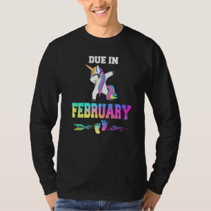 Due Date February Pregnancy Announcement T-Shirt