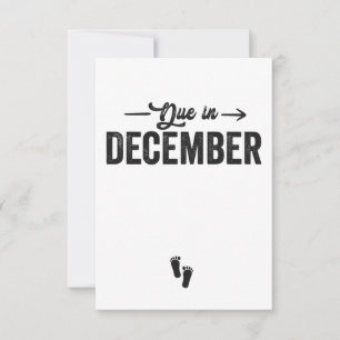 Due in December Baby Announcement Pregnancy Gift