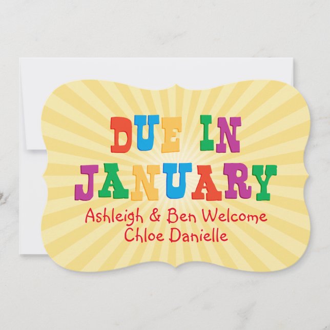Due In January Announcement (Front)