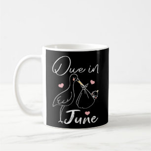 Due In June Funny Swan Carrying A Cute New Baby Coffee Mug