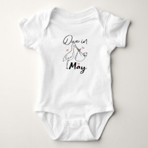 Due In May Cute Swan Carrying A Funny New Baby Bodysuit