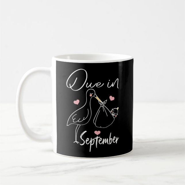 Due In September Funny Swan Carrying A Cute New  Coffee Mug (Left)