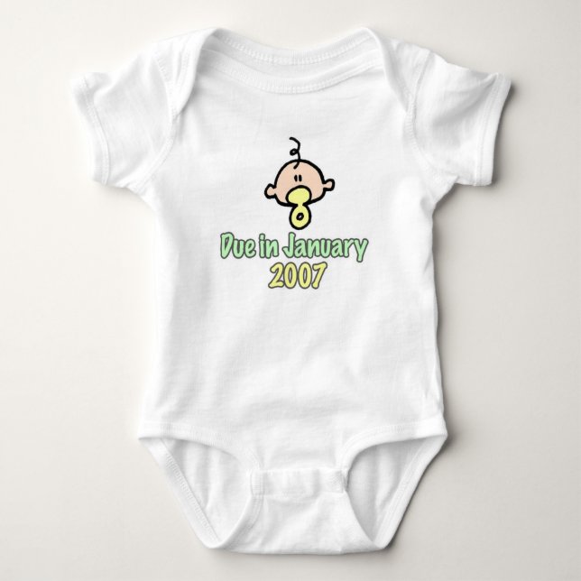 due_jan2007_green baby bodysuit (Front)
