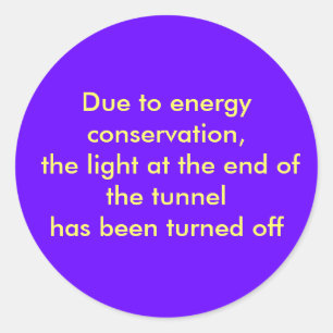 Due to energy conservation, the light at the en... classic round sticker