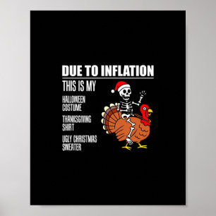 Due To Inflation Halloween Thanksgiving Christmas  Poster