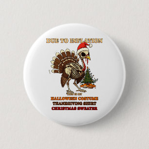 Due To Inflation This Is My Halloween Costume Funn 6 Cm Round Badge