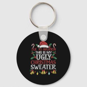 Due To Inflation Ugly Christmas Sweaters For Men W Key Ring