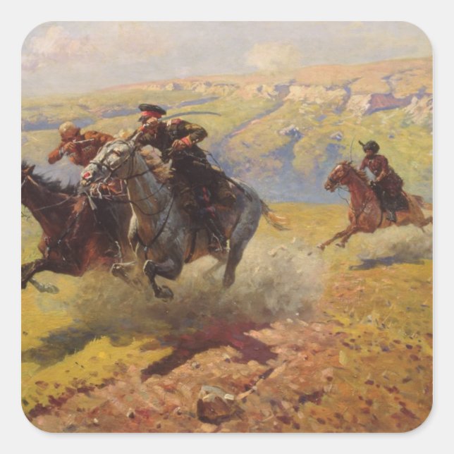 Duel, 1905 square sticker (Front)