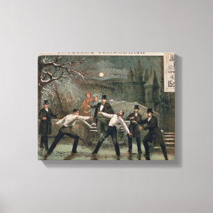'Duel in the Snow', poster for 'The Banker's Daugh Canvas Print