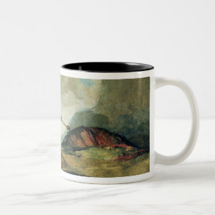Duel with Clubs Two-Tone Coffee Mug