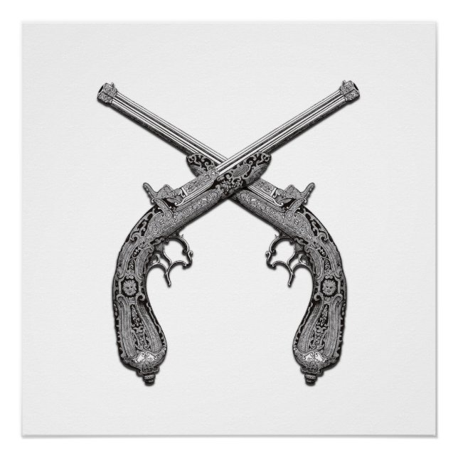 Duelling Antique Guns Poster (Front)