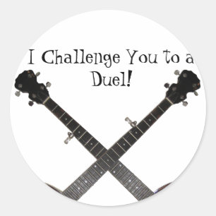 Duelling Banjos Classic Round Sticker