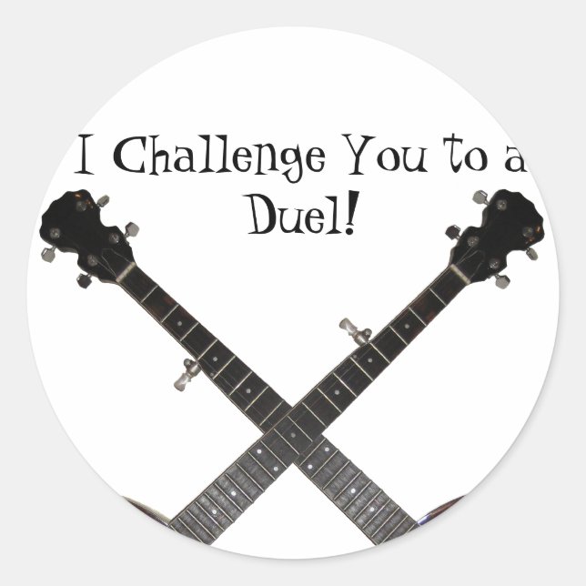 Duelling Banjos Classic Round Sticker (Front)