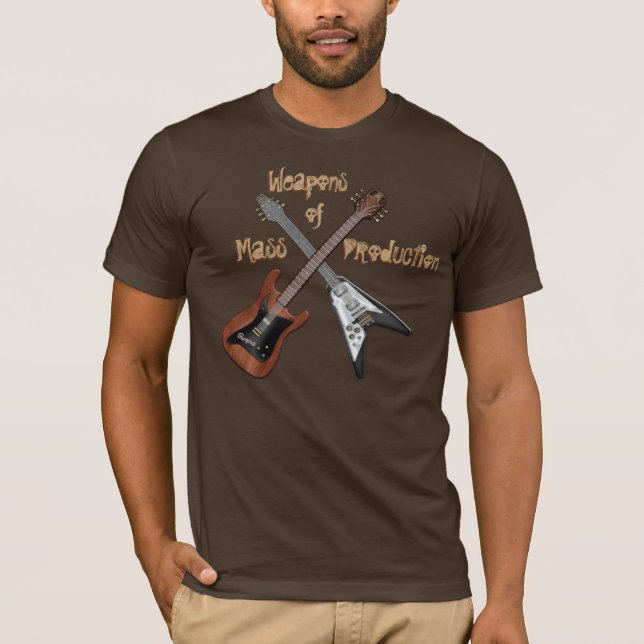 Duelling Guitars - Weapons of Mass Production T-Shirt (Front)