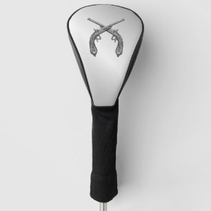 Duelling Pistols Silver Golf Head Cover