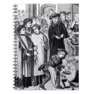 Dues on Wines, granted to the Chapter of Tournai b Spiral Notebook