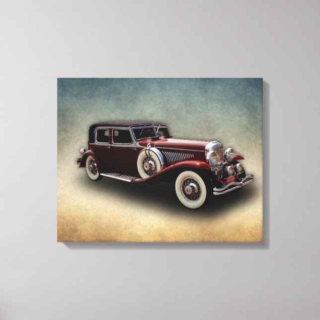 Duesenberg (Duesy) Model J Classic Car Canvas Print (Front)