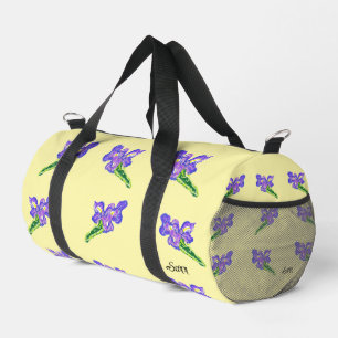 Duffel Bag : Iris Flowers