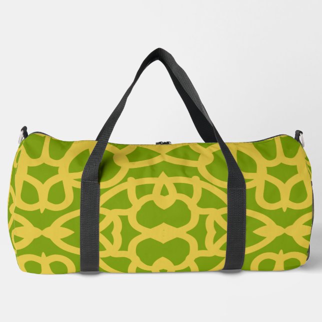 Duffel Bag Modern green & yellow classic design    (Front)