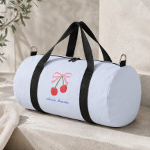 Duffle Bag | Cherry Coquette Bow Cute Duffel