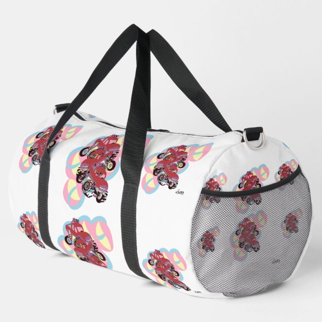 Duffle Bag Monster Trucks on the Run (Right Corner)