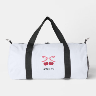Duffle Bag Sweet Cherry Bow Cute Bag