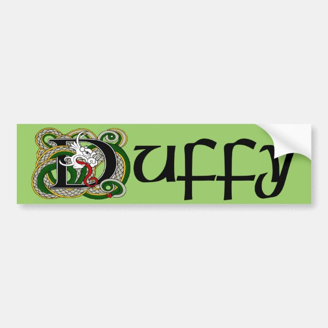 Duffy Celtic Dragon Bumper Sticker (Front)