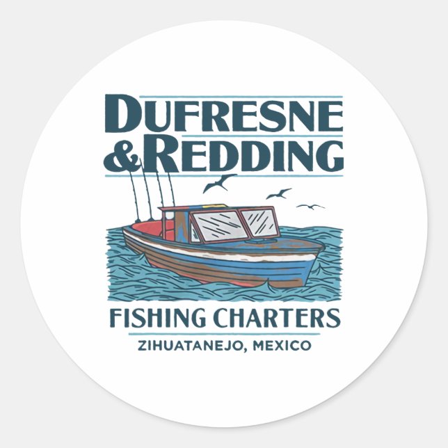 Dufresne And Redding Fishing Charters  Classic Round Sticker (Front)