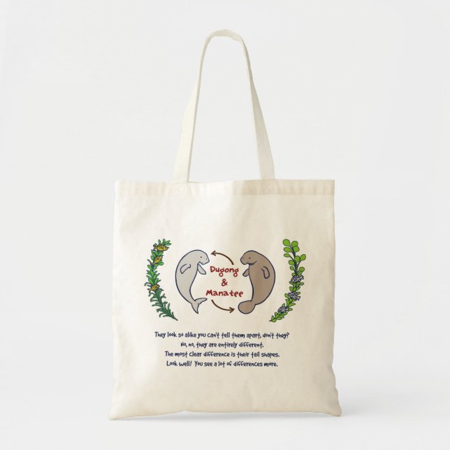 Dugong & Manatee Tote Bag (Front)